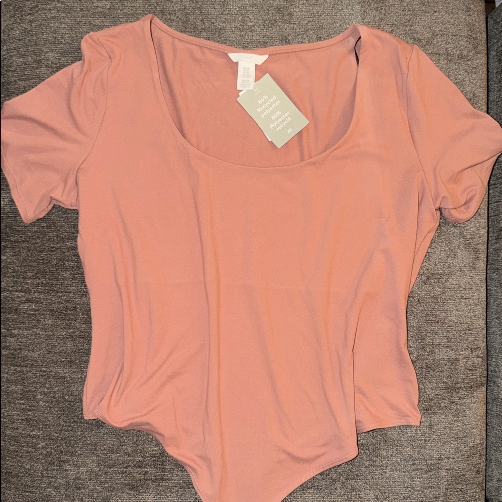 H&M Dusty Rose Short Sleeve Bodysuit